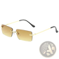 Retro Rimless Square Gold Trim Sunglasses 6 Pack