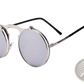 Retro Round Flip Up Polarized Metal Sunglasses