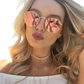 Retro Round Gold Metal Mirrored Sunglasses