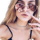 Retro Round Gold Metal Mirrored Sunglasses