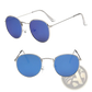 Retro Round Gold Metal Mirrored Sunglasses
