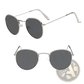 Retro Round Gold Metal Mirrored Sunglasses