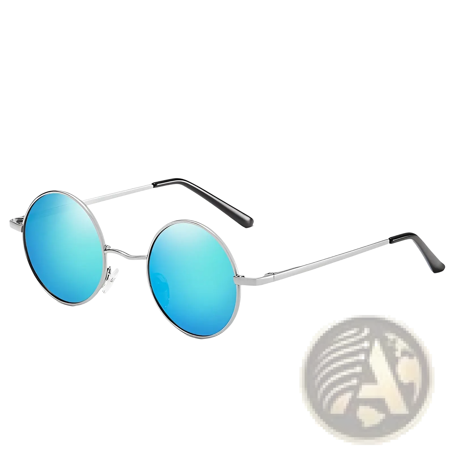 Retro Round Polarized Metal Sunglasses with Uv400 Protection