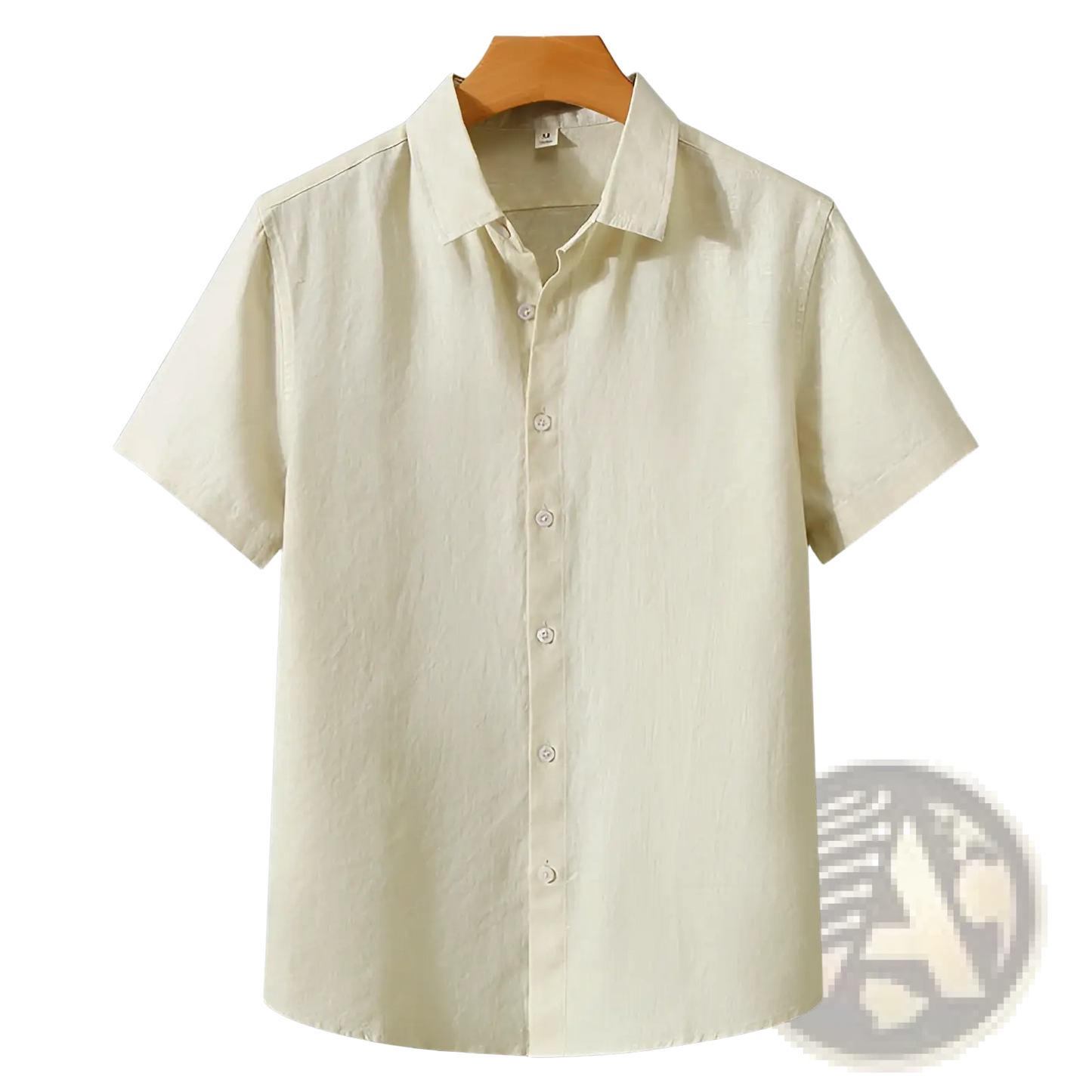 Retro Slim Fit Short Sleeve Linen Shirt