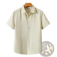Retro Slim Fit Short Sleeve Linen Shirt