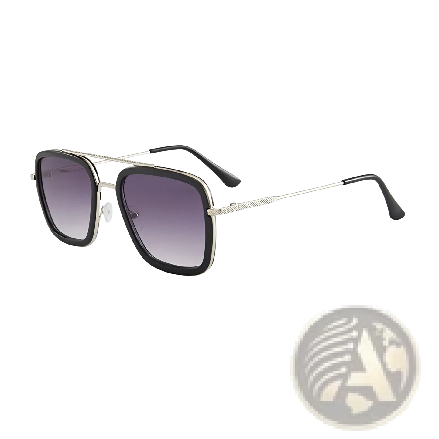 Retro Square Double Bridge Unisex Fashion Sunglasses