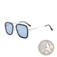 Retro Square Double Bridge Unisex Fashion Sunglasses