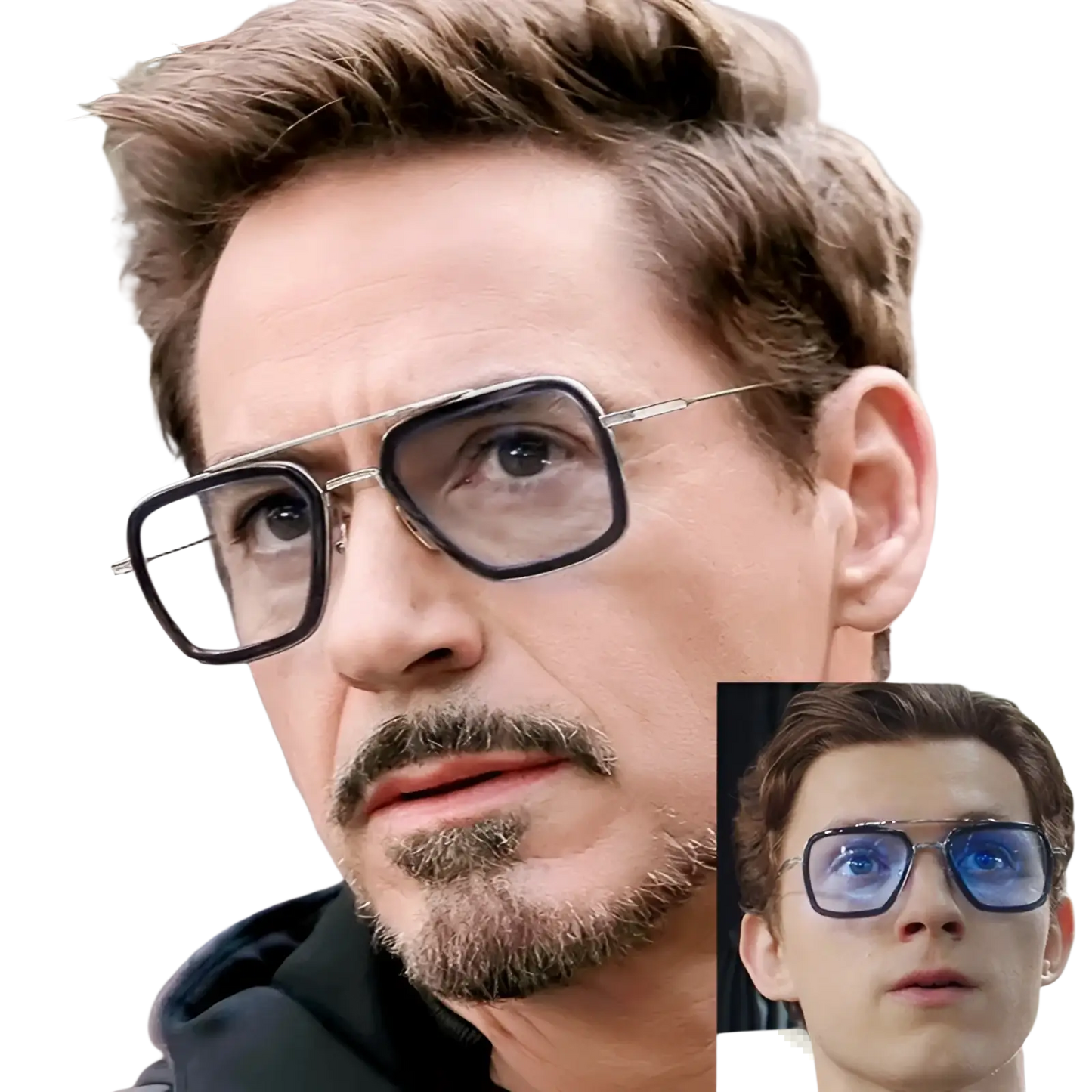 Retro Square Double Bridge Unisex Fashion Sunglasses