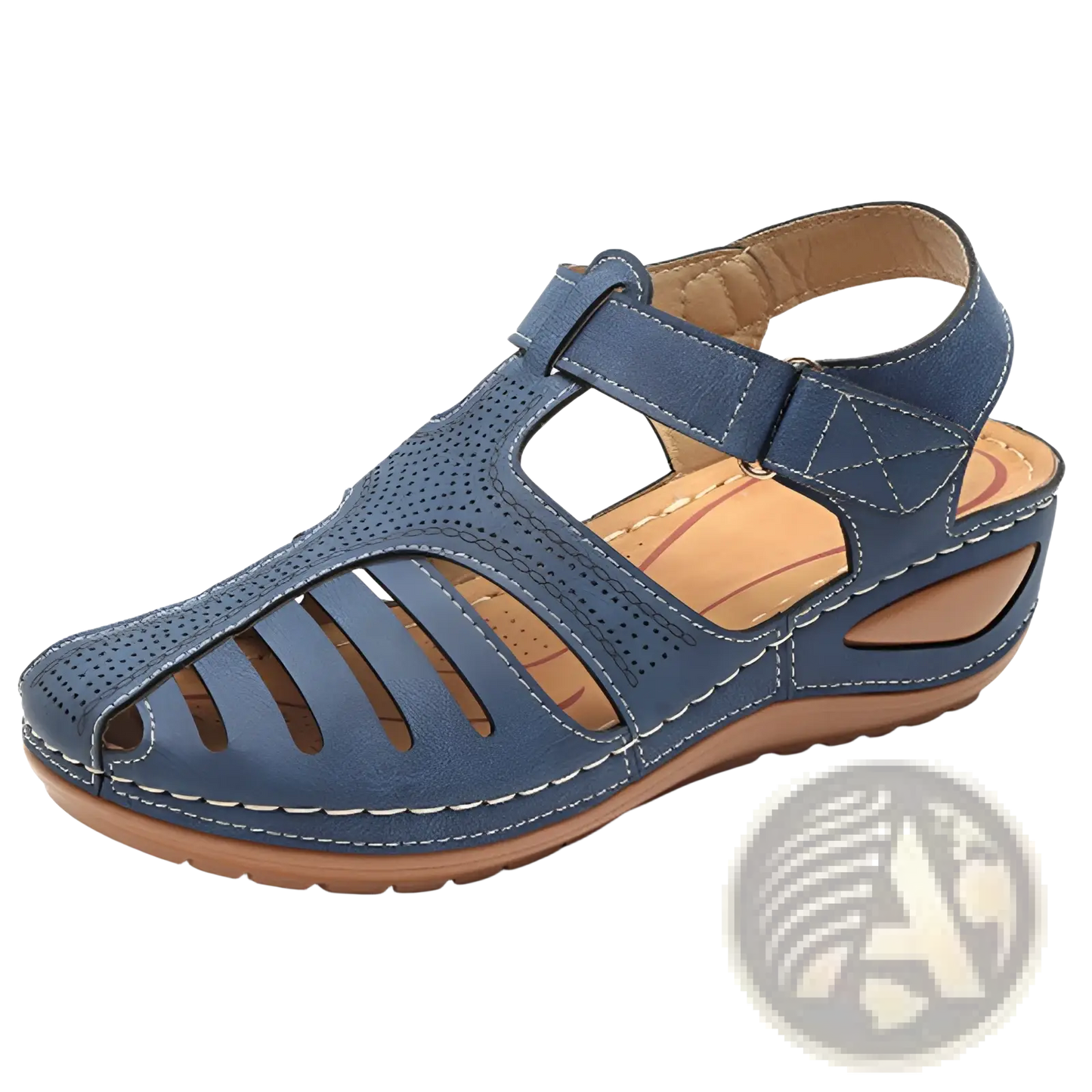 Retro Wedge Sandals Women's Plus Size T-strap Shoes