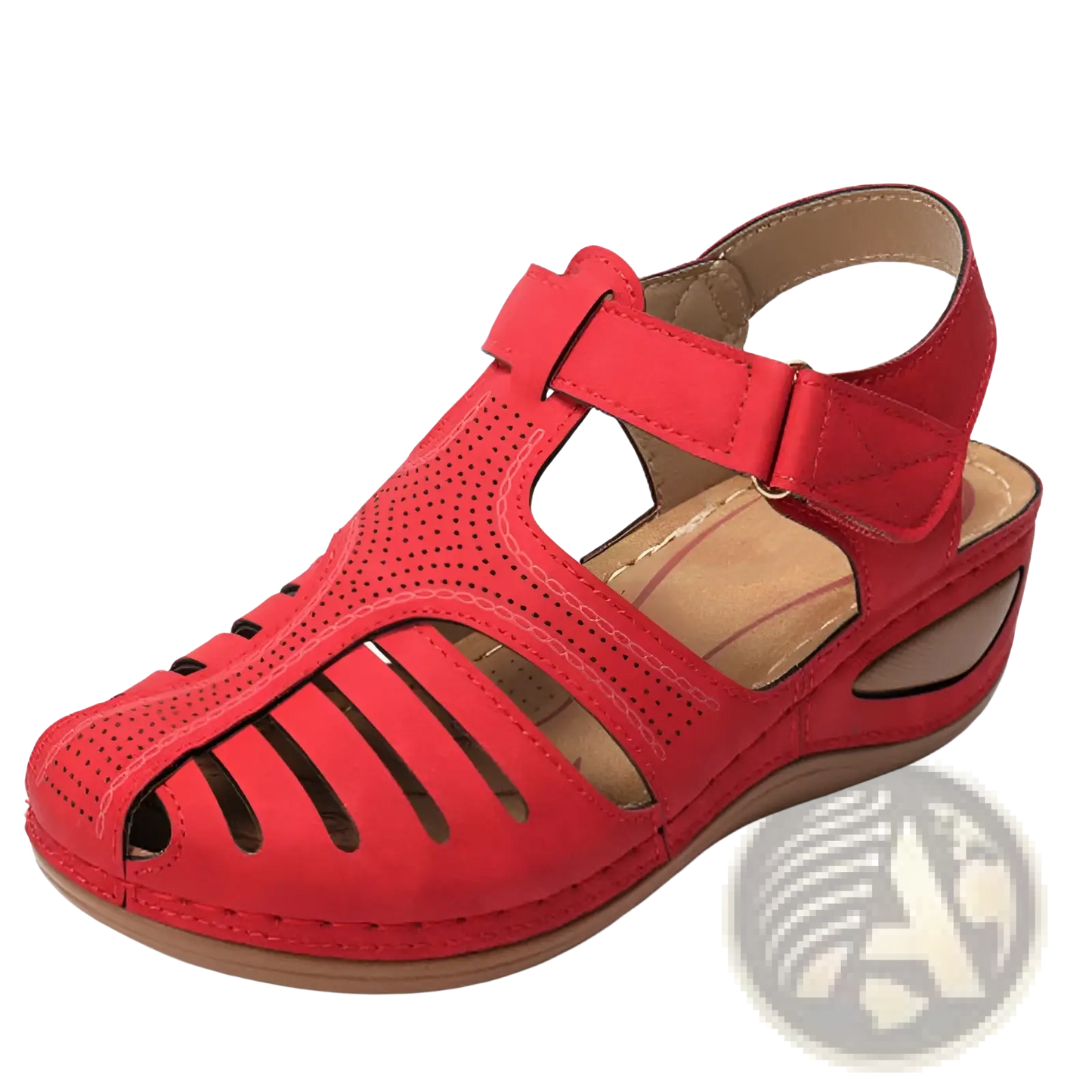 Retro Wedge Sandals Women's Plus Size T-strap Shoes