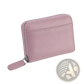 Rfid Leather Card Wallet with Zipper Coin Pocket Sage Green