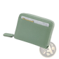 Rfid Leather Card Wallet with Zipper Coin Pocket Sage Green
