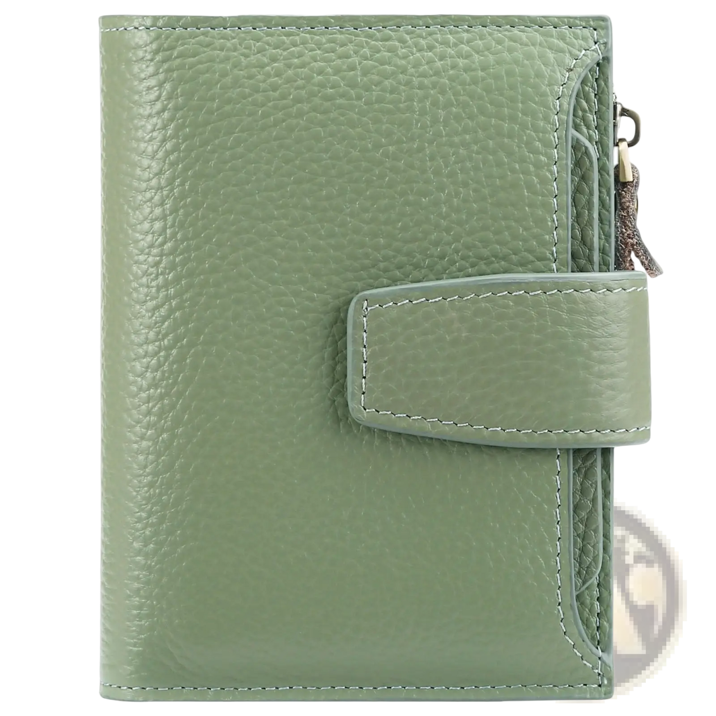 Rfid Leather Wallet with Zipper and Anti Theft Feature