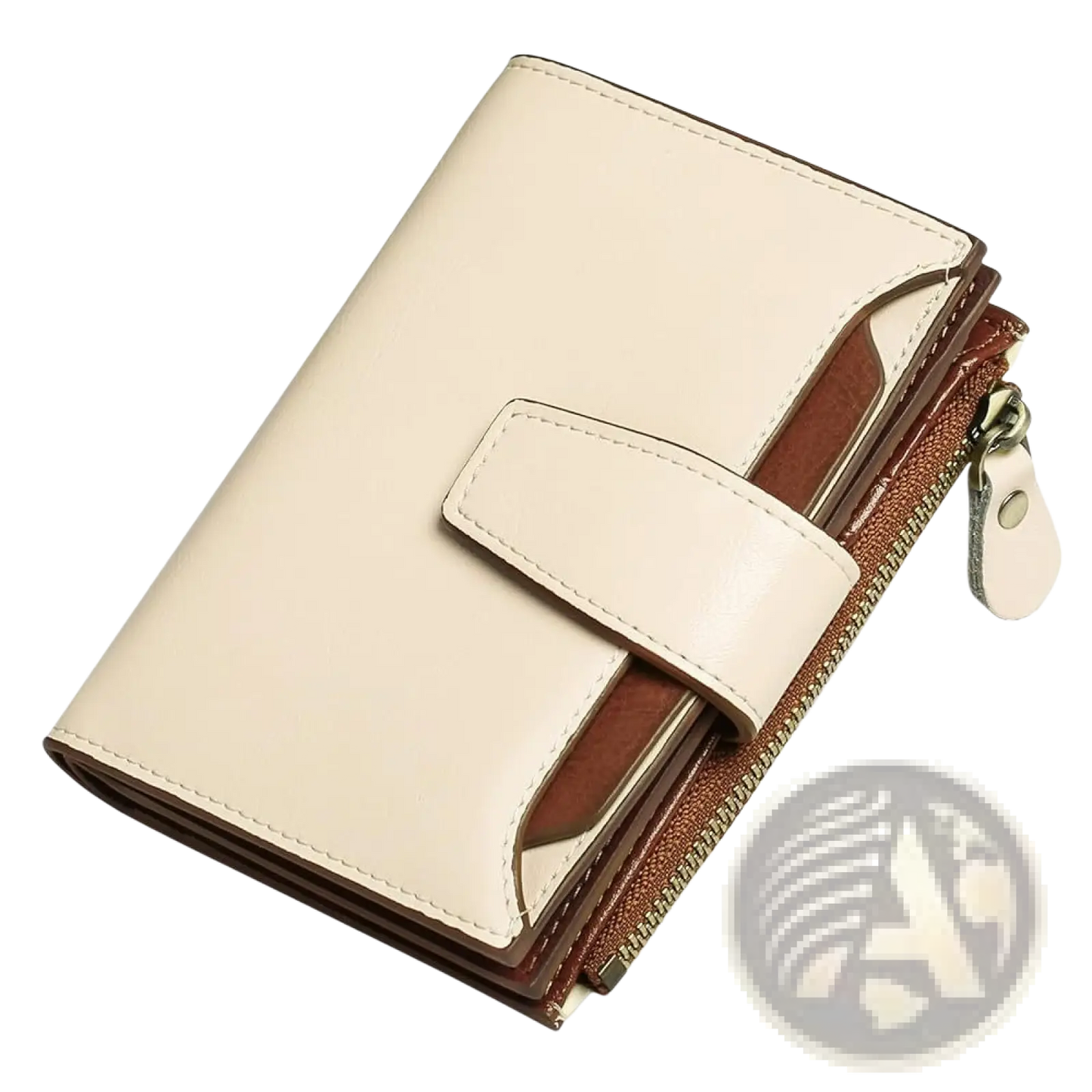 Rfid Leather Wallet with Zipper and Anti Theft Feature