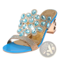 Rhinestone High Heel Sandals Embellished Mule Shoes