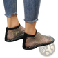 Rhinestone Mesh Flat Ankle Boots for Women