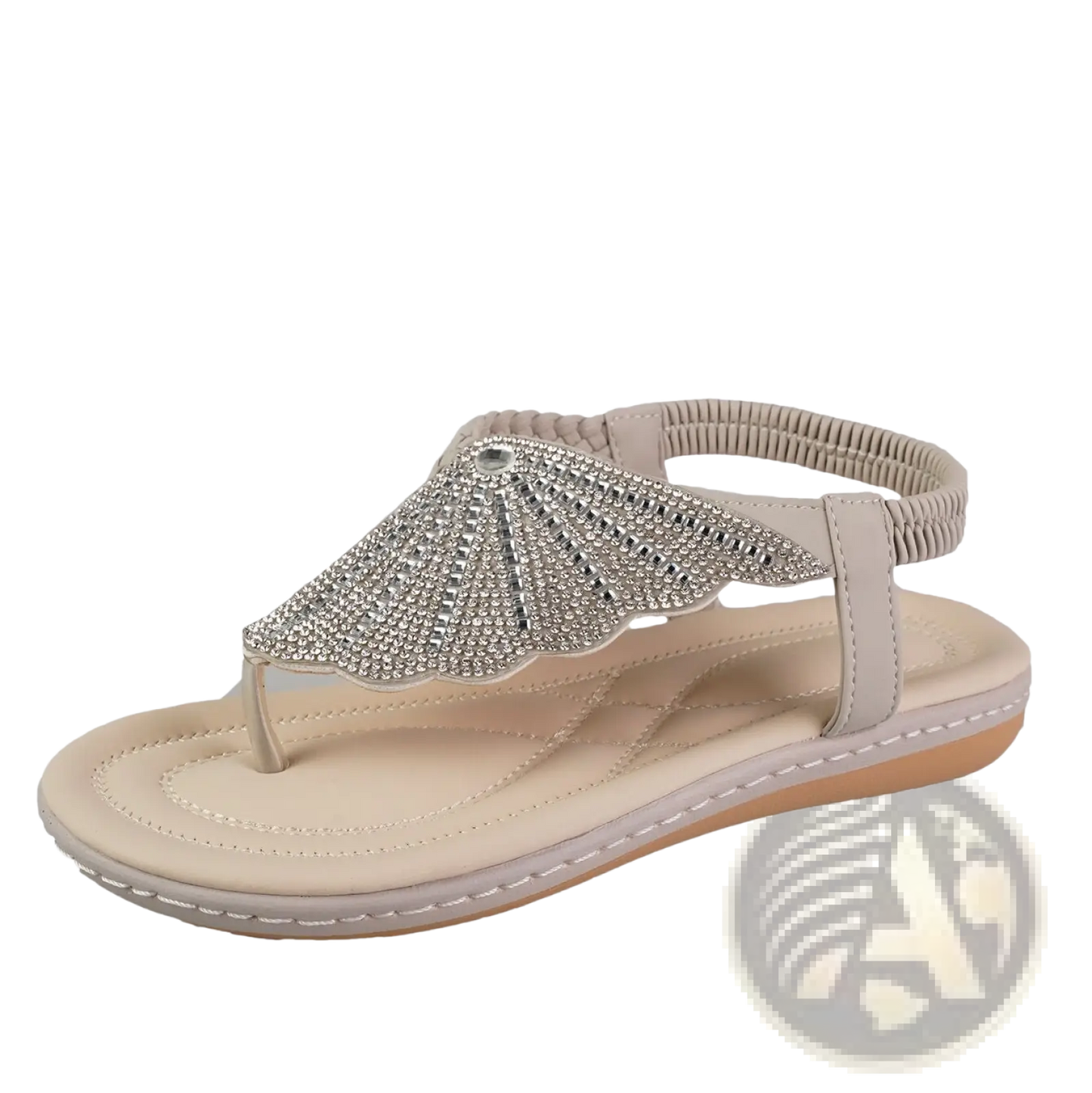 Rhinestone Shell Flip Flops Women Summer Beach Sandals