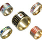 Homvare Women’s Gold Plated Handmade Enamel Ring Size 8