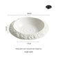 Rock Pattern Ceramic Deep Plate Modern White Bowl