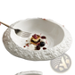 Rock Pattern Ceramic Deep Plate Modern White Bowl
