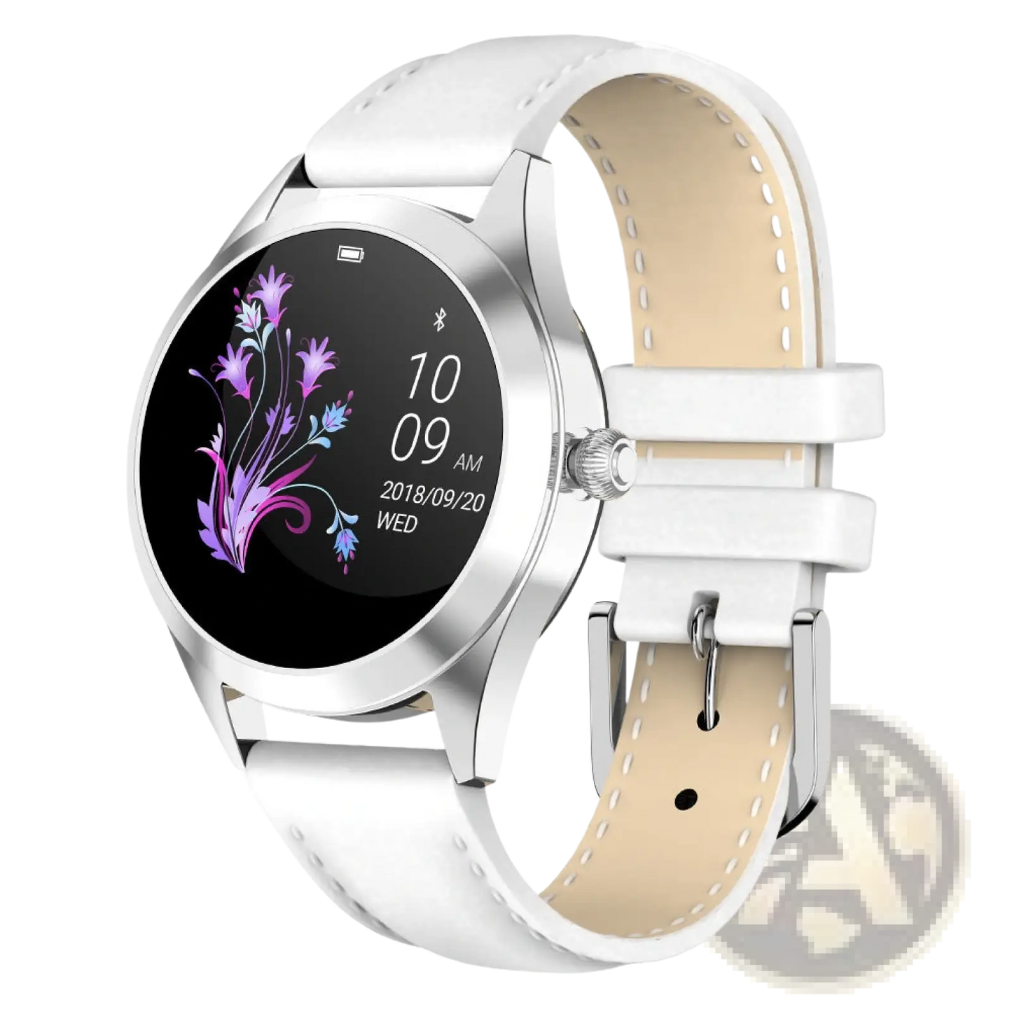 Rose Gold Butterfly Smartwatch with Stainless Steel Mesh Band