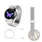 Rose Gold Butterfly Smartwatch with Stainless Steel Mesh Band