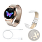 Rose Gold Butterfly Smartwatch with Stainless Steel Mesh Band