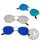 Rose Gold and Metallic Aviator Mirror Lens Sunglasses Set