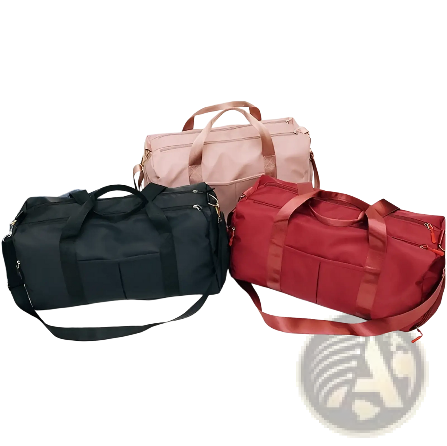 Rose Gold Nylon Waterproof Sports Duffel Bag