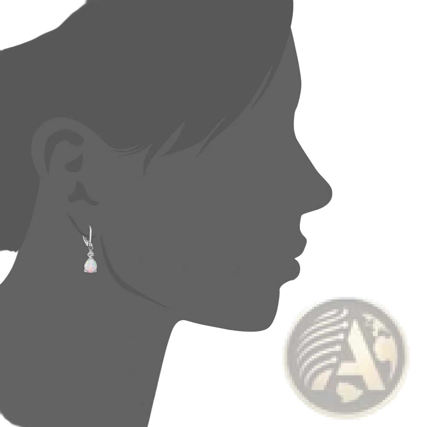 Rose Gold Opal Teardrop Earrings with Diamond Accents