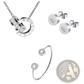 Rose Gold Roman Numeral Diamond Stud Earring Set
