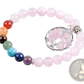 Rose Quartz Tree of Life Chakra Beaded Bracelet