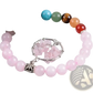 Rose Quartz Tree of Life Chakra Beaded Bracelet