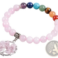 Rose Quartz Tree of Life Chakra Beaded Bracelet