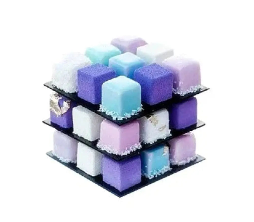 9-cavity Rubik’s Cube Silicone Mousse Baking Mold