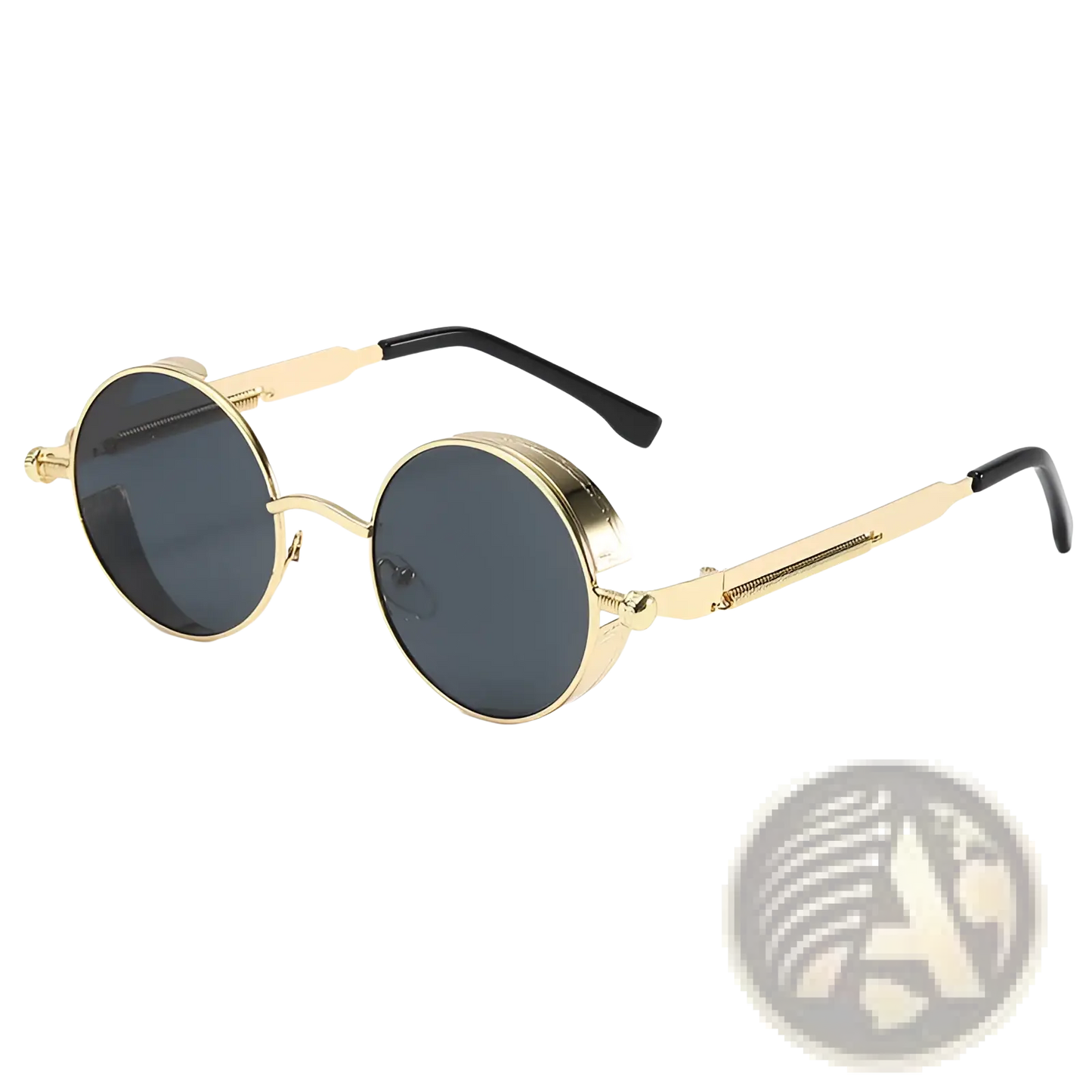 Round Steampunk Metal Sunglasses Uv Protection 6631