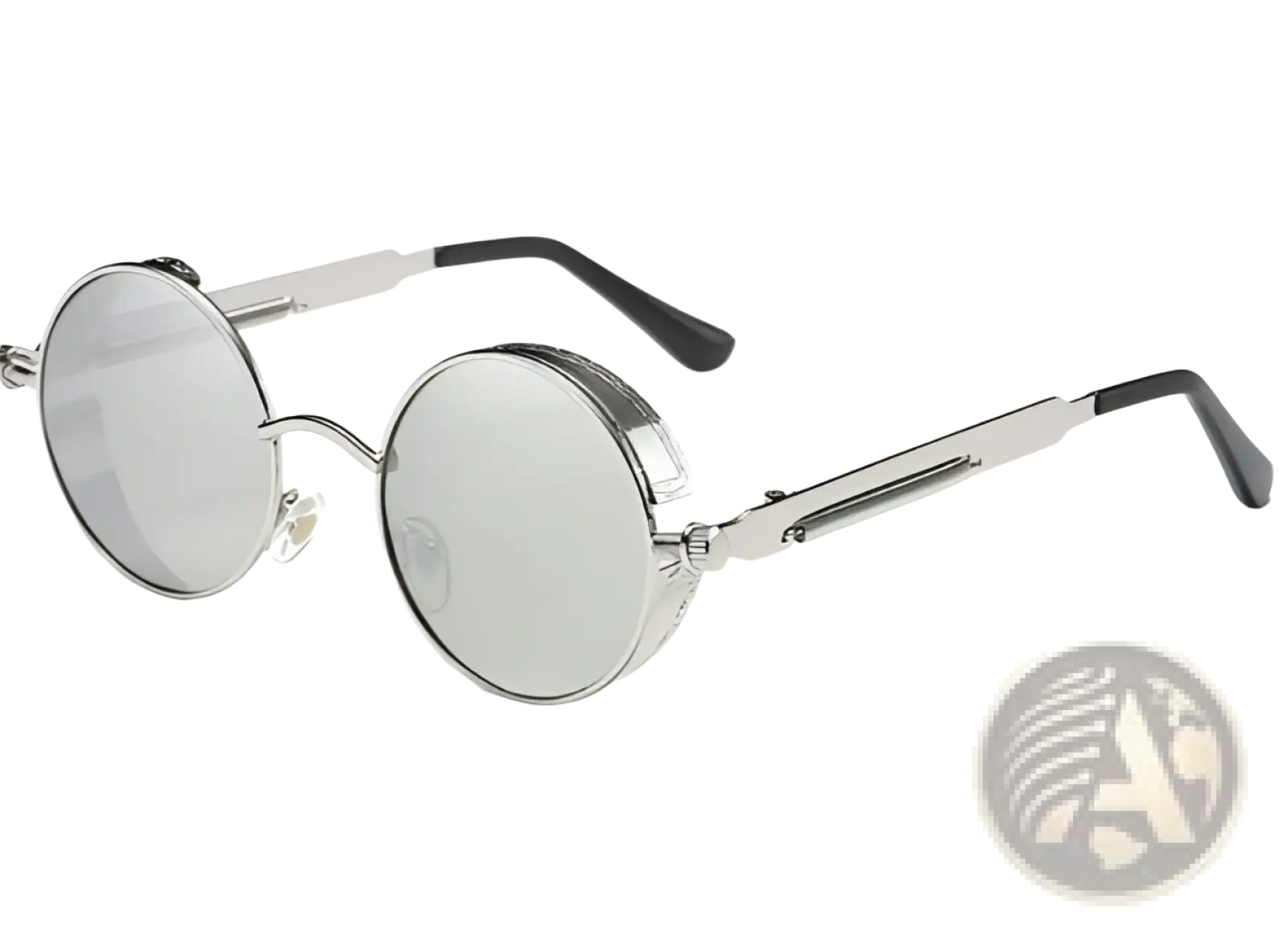 Round Steampunk Metal Sunglasses Uv Protection 6631