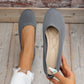Women's Round Toe Comfortable Knit Mesh Slip on Flats