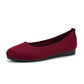 Women's Round Toe Comfortable Knit Mesh Slip on Flats
