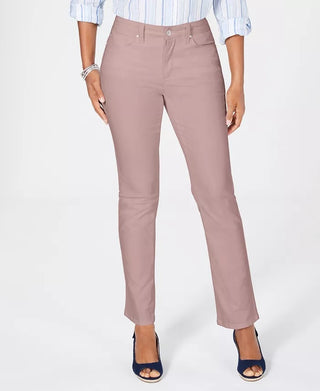Charter Club Women's Petite Lexington Straight-Leg Jeans Pink Size 6 P