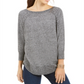 Style & Co Women's Lace up Chevron Trim Sweater Gray Size Petite P