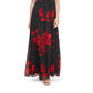 SL Fashions Women's Embellished Floral Print Gown Red Size 12