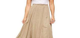 Free People Women's Sage Cypress Ruffle Skirt Green Size M