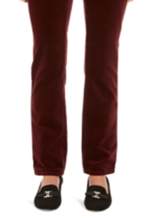 Charter Club Women's Lexington Velveteen Straight Leg Jeans Red Size 2 P