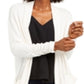 1.STATE Women's Waffle Knit Maxi Cardigan Sweater White