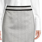 Calvin Klein Women's Back Slit & Zip Texture Speckle Pipe Skirt Black Size 10