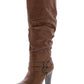 Style & Co Women's Sana Almond Toe Mid Calf Fashion Boots Brown Size 9 M