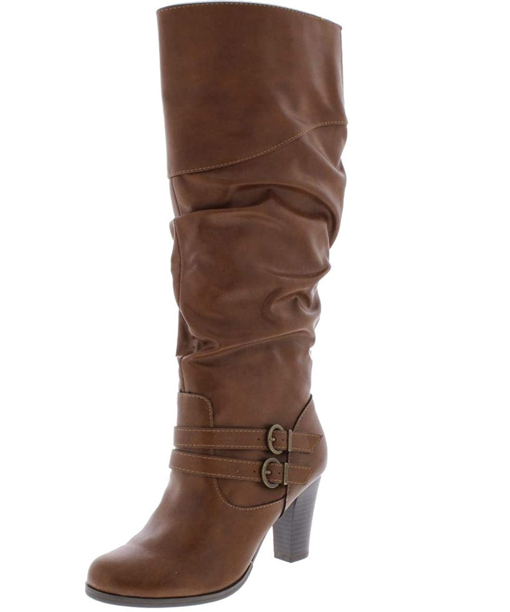Style & Co Women's Sana Almond Toe Mid Calf Fashion Boots Brown Size 9 M