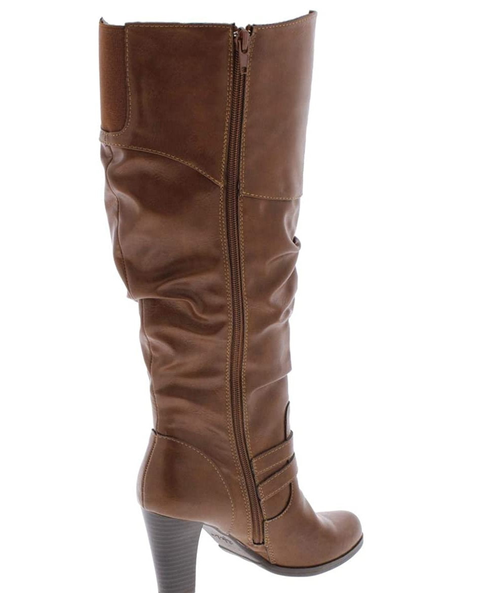 Style & Co Women's Sana Almond Toe Mid Calf Fashion Boots Brown Size 9 M