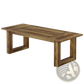 Rustic Brown Wooden Computer and Dining Desk